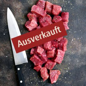 2 Portionen á ca. 500 g Gulasch, Paketgewicht ca. 1,0 kg;20,90€/kg